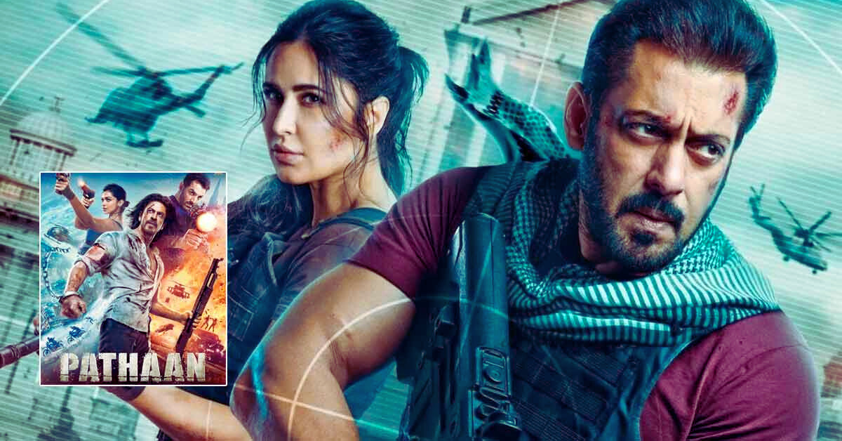 Salman Khan and Katrina Kaif's new poster for Tiger 3 sparks trolling on social media, with Shah Rukh Khan fans pointing out the word "Pathaan" and calling it "Such Level Of Padding."