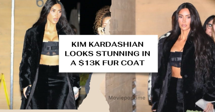 Kim Kardashian looks stunning in a $13K fur coat at Kanye West's